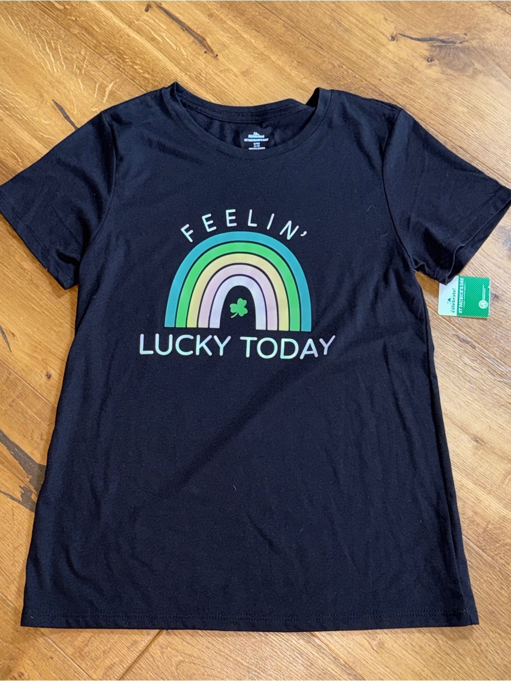 Feelin' Lucky Today Graphic Tee - Black